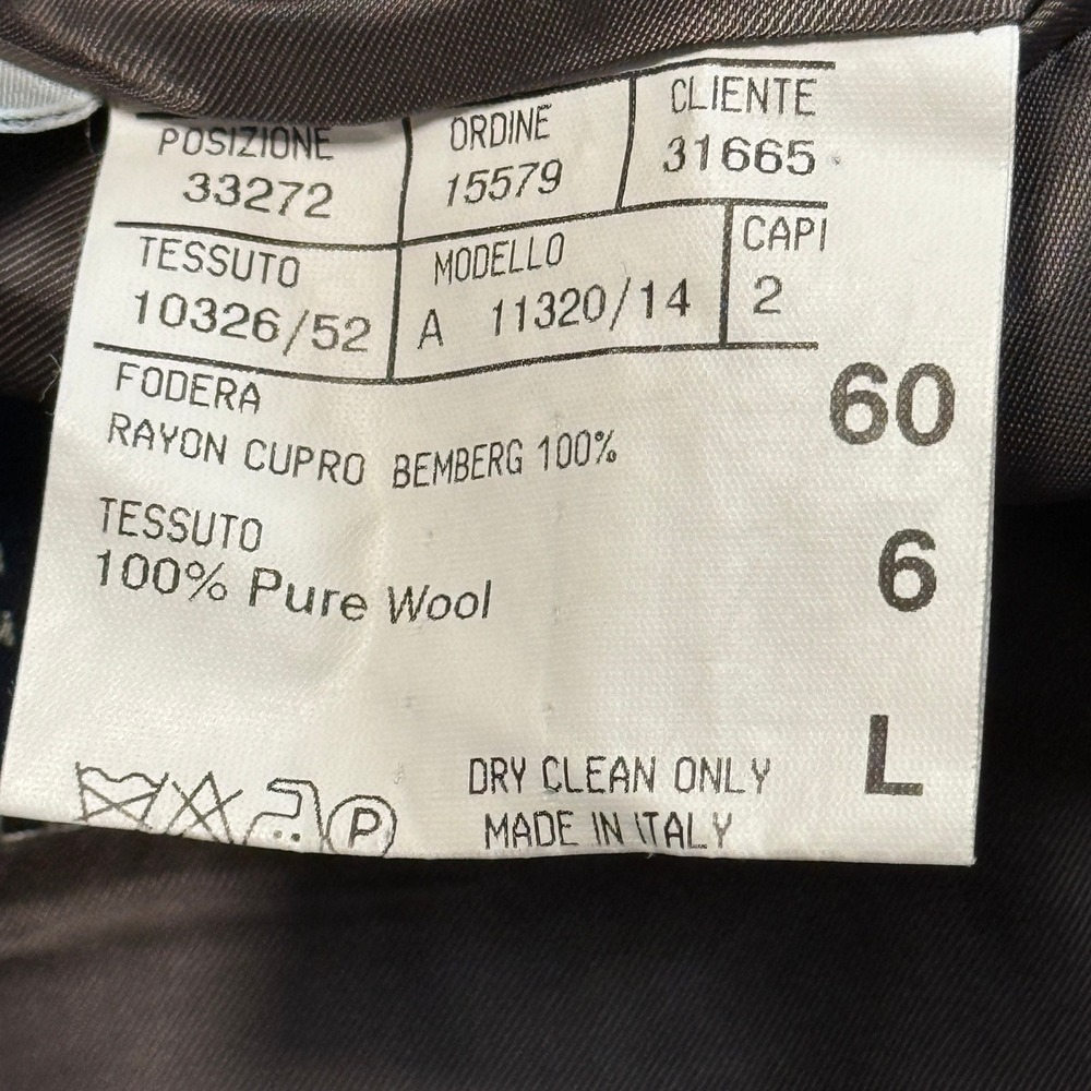 Canali Mens Suit 2 Piece Wool Jacket‎ Pants Italian 60 EU 50 US Brown 36 x 32 - Picture 8 of 16